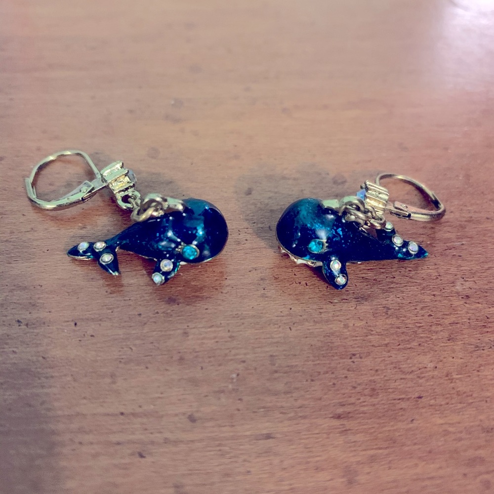 Betsey Johnson - Whale drop earrings